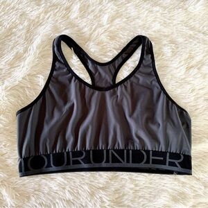 Under Armour Gray Racer Back Sports Bra US XL